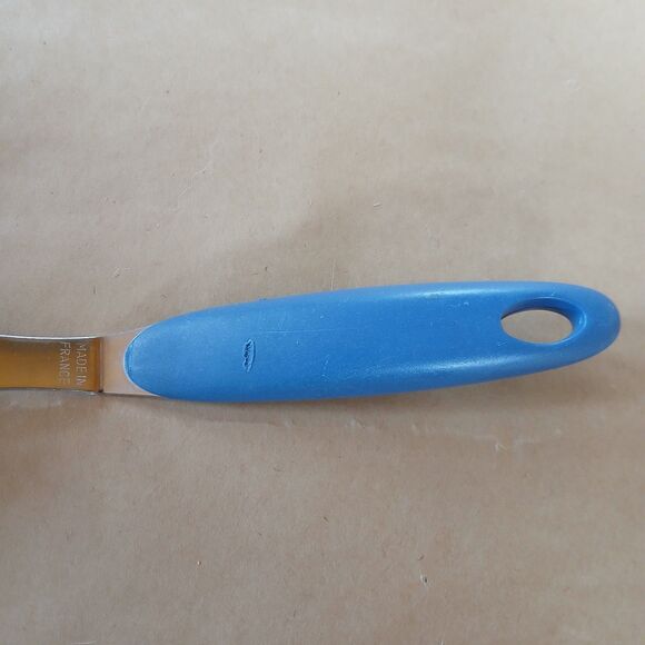 T-Fal Nylon & Metal Slotted Spatula Blue Finish 13" Made In France - Picture 7 of 8